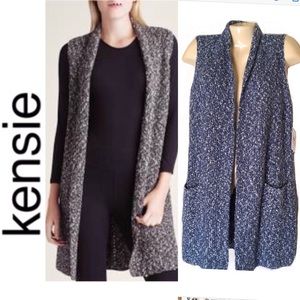 NWT! KENSIE blue cotton wool blend sweater vest